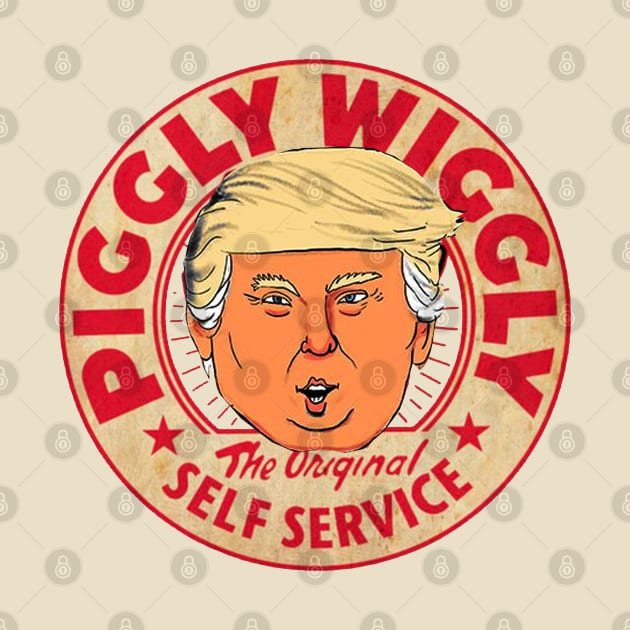 vintage red piggly wiggly donald trump by  consumepodcast