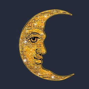 Glittery Effect Moon Man T-Shirt