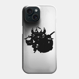 Kobold Bomber minimal silhouette white Phone Case