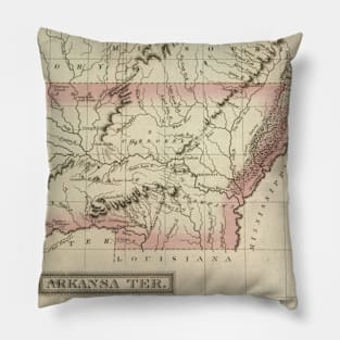 Old Arkansas Territory Map (1817) The Natural State Vintage Atlas Pillow