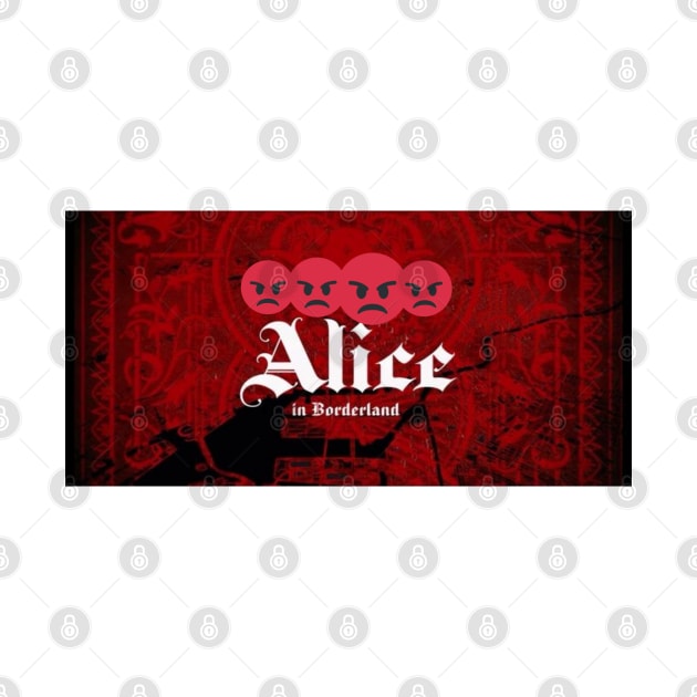 Alice with red background by sheelashop