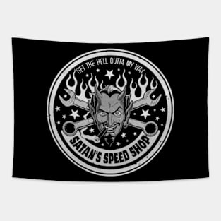 Satan's Speed Shop Tapestry