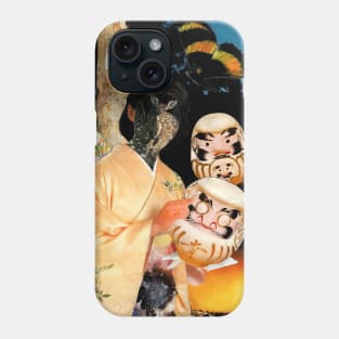 Japanese Daruma Doll Kimono Geisha Traditional Japan Phone Case