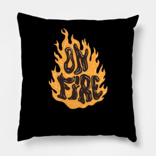 on fire Pillow