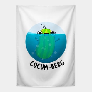 Cucum-berg Funny Cucumber Pun Tapestry