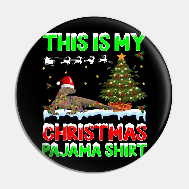 Komodo this is my Christmas pajama shirt - funny Christmas pajama shirt gift Komodo lover - Komodo with Santa hat Christmas shirt Pin by TeesCircle