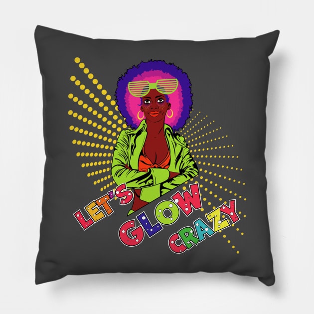 Let's Glow Crazy Pillow by PunnyPoyoShop