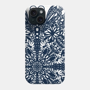 Dark blue lace Phone Case