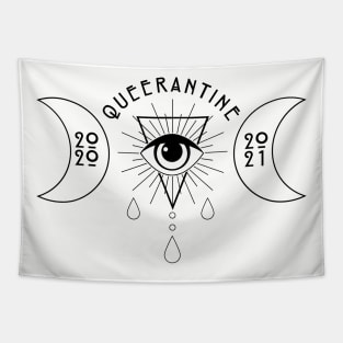 Queerantine Black White Tapestry