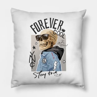 Forever Cool Street style skull Pillow