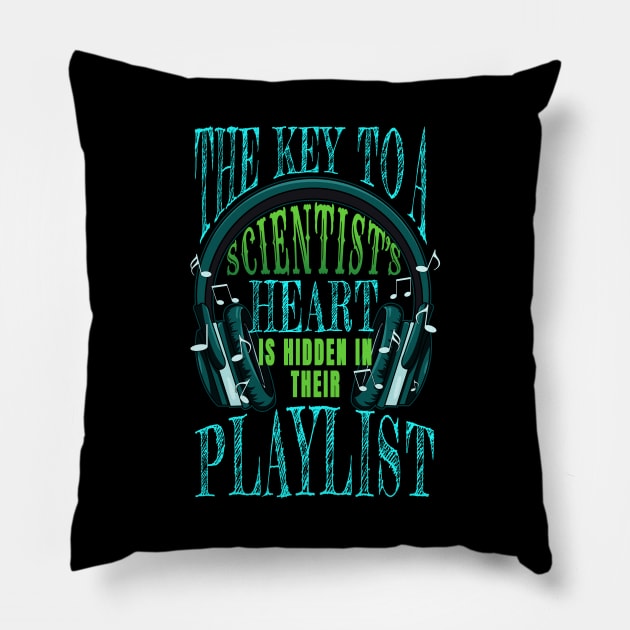 Scientist Heart Music Pillow by jeric020290