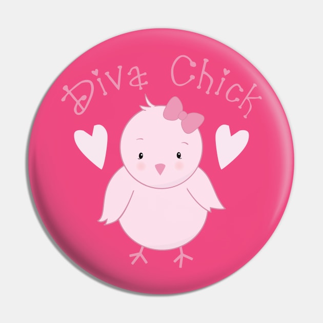 Diva Chick Pin by kimmieshops