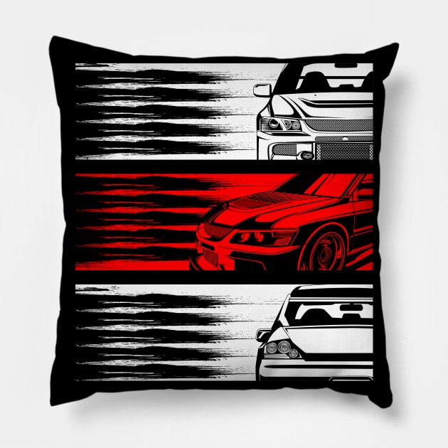 Mits Lancer Evolution Pillow by aredie19