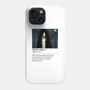 Enchanting Filipina White Lady Urban Legend Design for Captivating Merchandise Phone Case