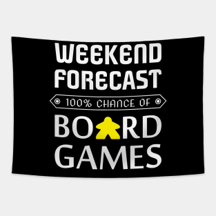 Yellow Meeple Weekend Forecast 100% Chance Of Board Games Tapestry