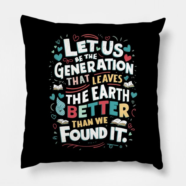 Don't be trashy earth day Pillow by Dylante