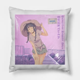 Summer Aesthetic Anime Girl Vinyl Pillow