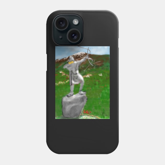 Arash the Archer In the Alborz Mountains Phone Case by LITDigitalArt