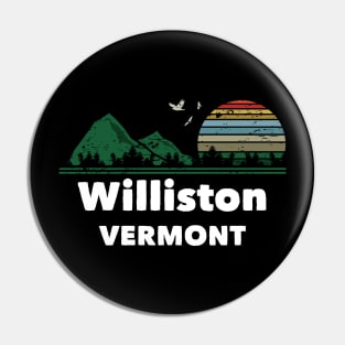 Mountain Sunset Flying Birds Outdoor Williston Vermont Pin