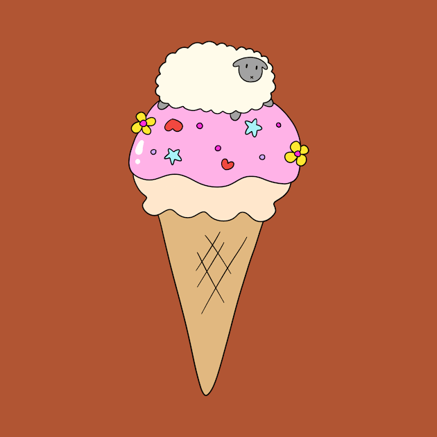 Icecream Cone Sheep by saradaboru