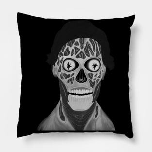 They Live b&w Pillow