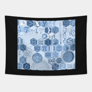 Math in color (navy) Tapestry