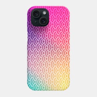 Fun colorful rainbow art deco pattern Phone Case