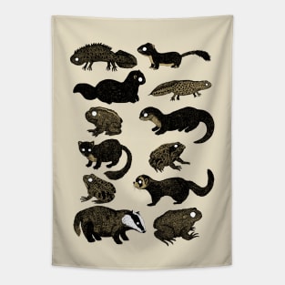 British Wildlife Illustrations Tapestry