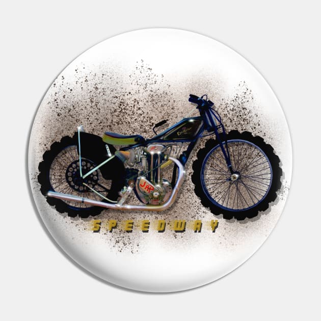 Speedway Motorcycle Racer Pin by MotorManiac