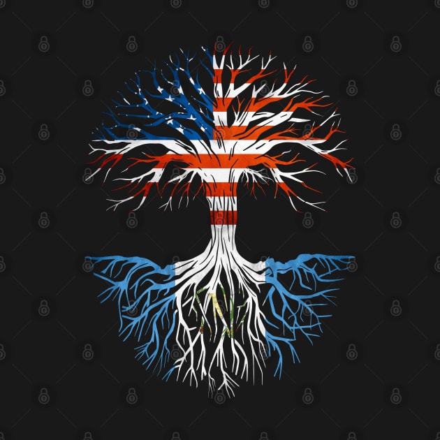 American Grown Guatemalan Roots Tree Guatemala Flag Usa Flag by Henry jonh