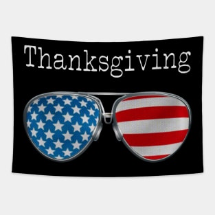 AMERICA PILOT GLASSES THANKSGIVING Tapestry