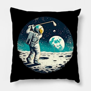 Golf Novelty Funny Astronaut Golfing Funny Golf Pillow