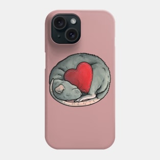 Grey/blue rat Phone Case