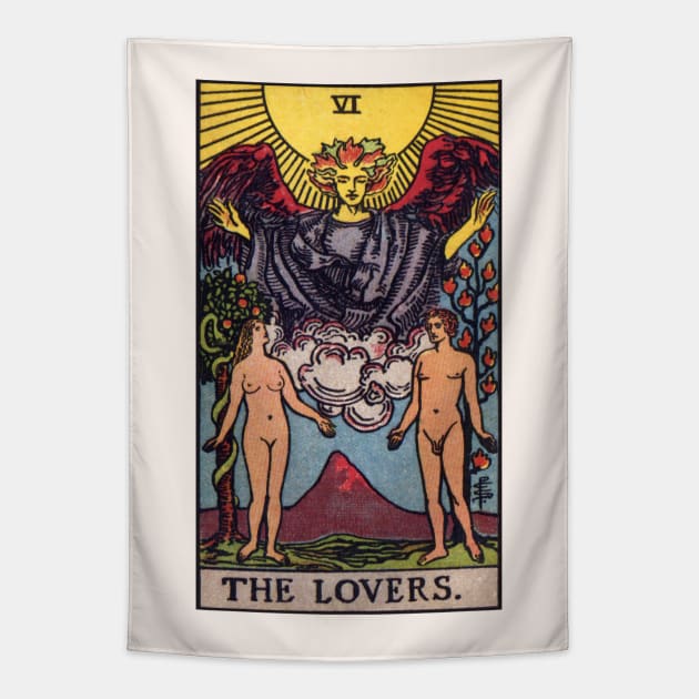 The Lovers Tarot Card Tapestry by visionarysea