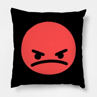 Red Angry Face Pillow