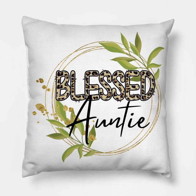 Blessed Auntie Pillow by Satic