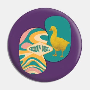 Groovy vibes duck Pin