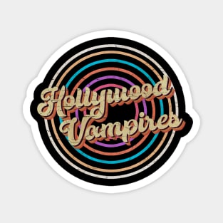 vintage circle line color Hollywood Vampires Magnet