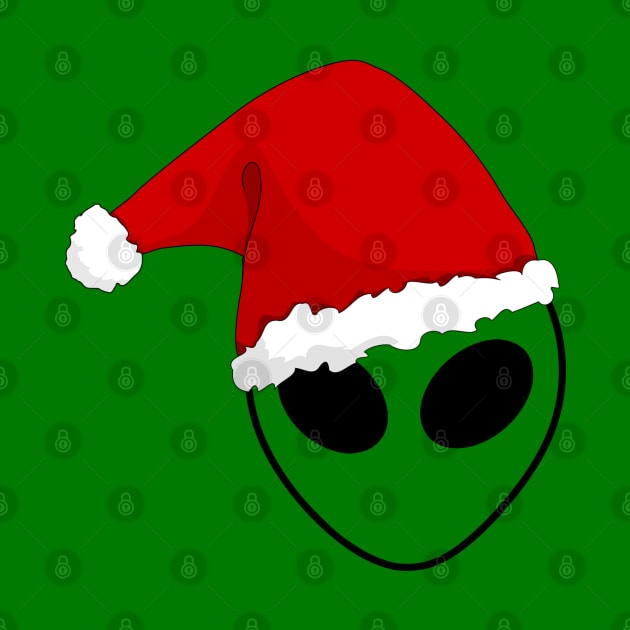 Extraterrestrial Christmas, Santa Alien, alien face, space, Sci Fi, UFO, Outer Space by Style Conscious