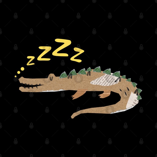 Crocodile sleeping by simple art