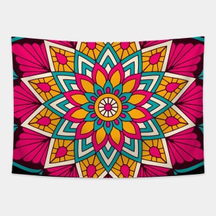 mandala-design, mandala-art, geometric, abstract, mandala and spirituality, colorful, rainbow, mandala pattern, mandala flower patterns, Flower Mandala ,Spirituality Tapestry