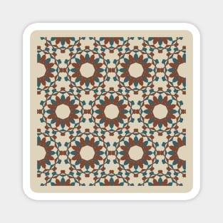 Moroccan pattern (brown and blue) Magnet