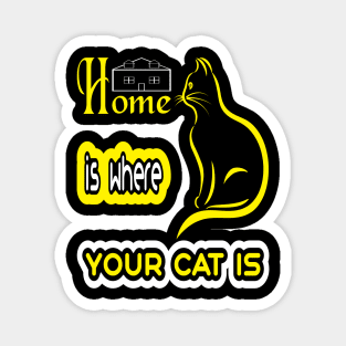 Home Is Where Your Cat Is Magnet