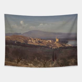 Villeneuve-les-Avignon by Jean-Baptiste-Camille Corot Tapestry