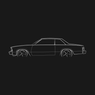 1979 Chevy Malibu - profile stencil, white T-Shirt