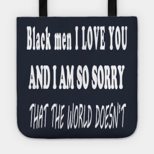 Black men I LOVE YOU Tote