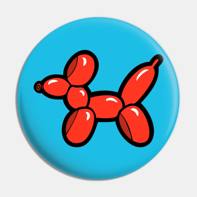 Balloon Animal Red Dog Pin by evannave