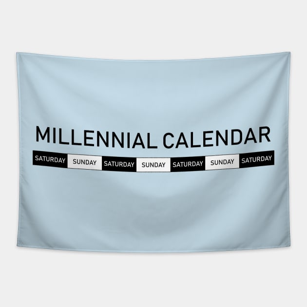 Millennial Calendar Tapestry by StckrMe