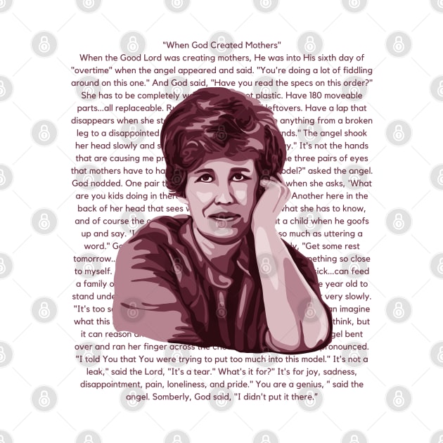 Erma Bombeck was a popular American humorist Here #39 s a portrait I did