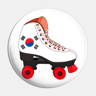 Roller Skating South Korea Pin